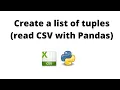 How to create a list of tuples in Python
