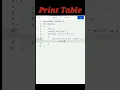 Print Table COLLEGE CODING