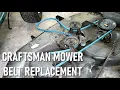 QUICK FIX Craftsman riding mower belt replacement and deck leveling