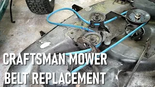 QUICK FIX Craftsman riding mower belt replacement and deck leveling