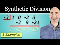 How to do Synthetic Division to Divide Polynomials