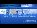 Python Data Science AI Machine Learning Lecture 37 Random Forest - Diabetes Dataset