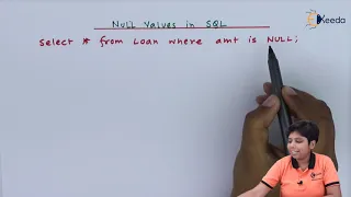 Null Values in SQL - Structured Query Language SQL