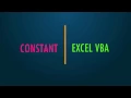 Declaring Constant in Excel VBA