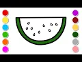 Watermelon coloring pages Watermelon Drawing and Coloring Watermelon coloring for kids
