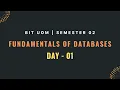 Fundamentals of Databases - Day 01 MySQL