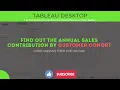 Tableau - Find out sales contributed by each customer cohort Cohort Analysis Fixed LOD use case