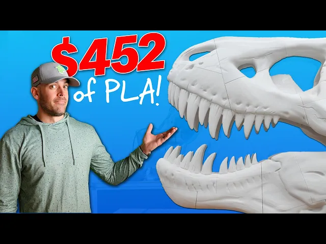 Full Size T-Rex Skull - Bambulab 3MF Files video thumbnail