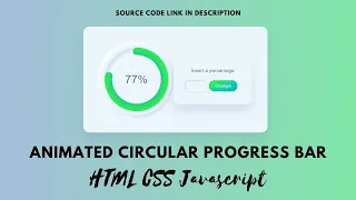 Create an Animated Circular Progress Bar using HTML CSS and JavaScript