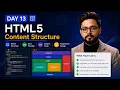 HTML Content Structure Tutorial 2026 Day 13 Article Section Aside Explained