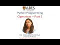 Python Operators Part1 ABES Engineering College Ghaziabad