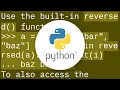 Traverse a list in reverse order in Python