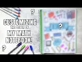 Customizing My Math Notebook School Notebooks Episode 1