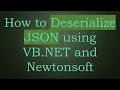How to Deserialize JSON using VB NET and Newtonsoft