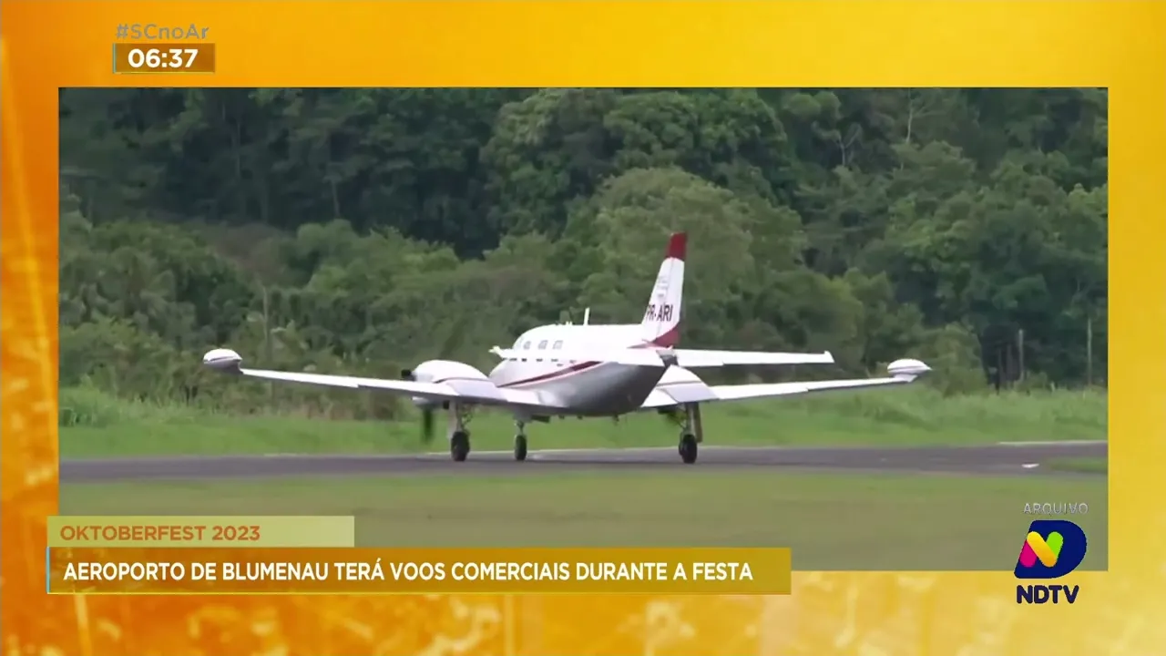 Aeroporto de Blumenau receberá voos comerciais durante a Oktoberfest neste ano