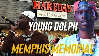 true crime young dolph memphis rap star memorial visiting the cookie shop where he was murdered