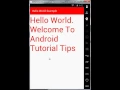 Android Hello World
