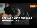 STIHL mowing head AutoCut C 3-2 filling the mowing head