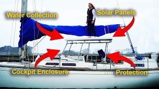 Bluewater Sailing Setup!  Fitting our AWESOME cockpit enclosure!