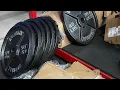 Rogue Fitness Olympic plates review weighing
