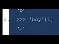 python String accessing an individual character with index