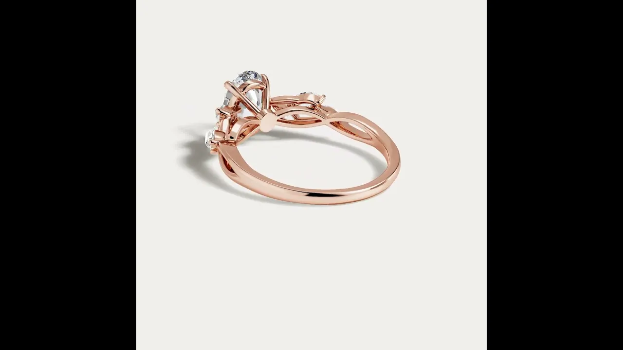 Joanne丨Oval Cut Lab-Grown Diamond Vine Wreath Engagement Ring