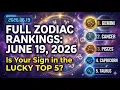 Zodiac Sign Rankings for June 19 2026