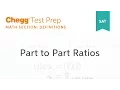 SAT prep - SAT Math Definition Part-to-Part Ratios