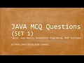 JAVA MCQ Questions SET 1 ThinkComputer