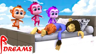 बड़ा आलसी बंदर - BIG LAZY MONKEY || Nursery Rhymes & Kids Song ||  Hindi Rhymes || Bedtime Dreams