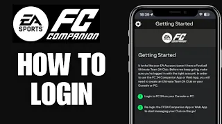 EA FC 24 Companion App - How To Log In