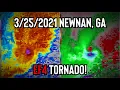 Newnan GA EF4 Tornado Radar Loop - March 25 2021