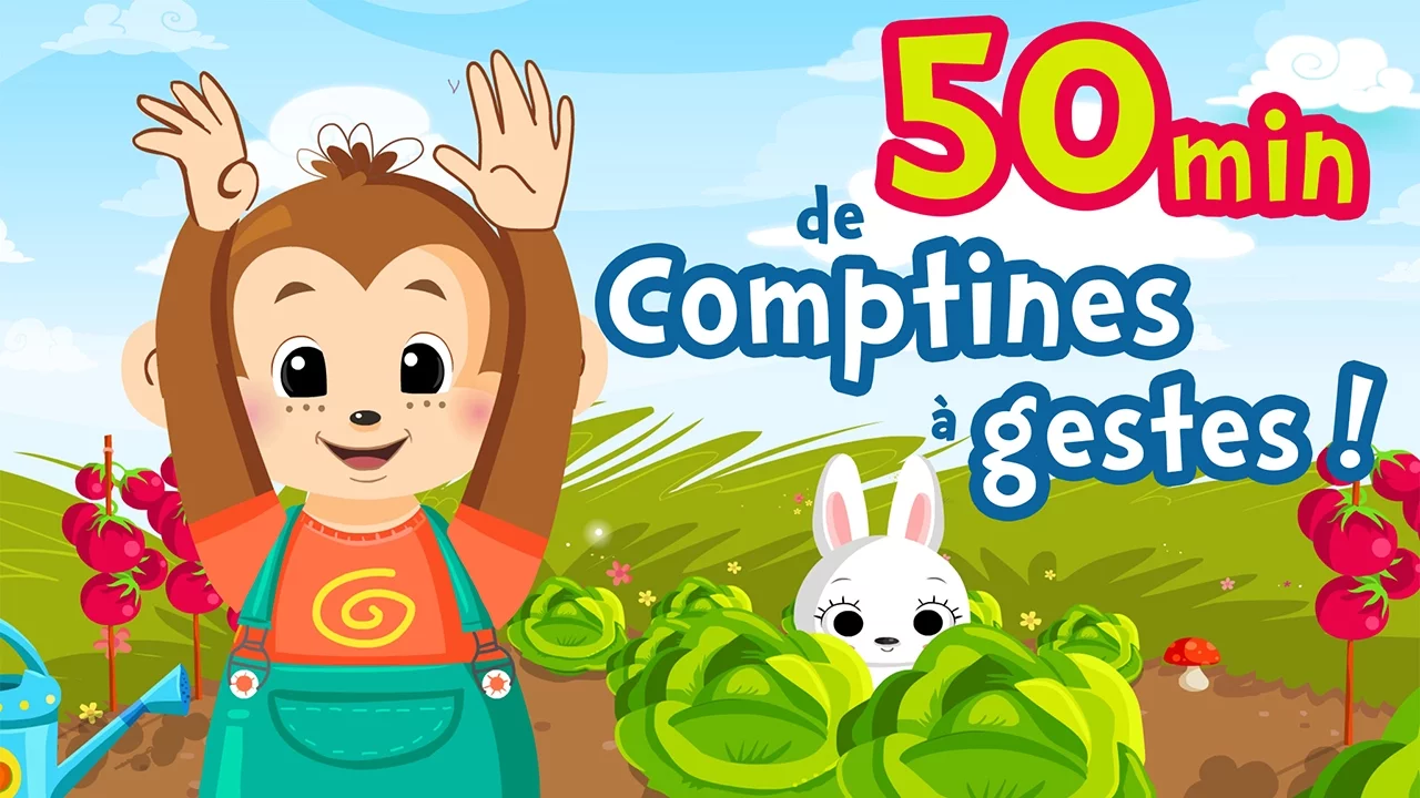 50min de Comptines avec gestes et Chansons pour bébé (Petit escargot, Alouette, Pirouette ...) 50min de Comptines avec gestes et Chansons pour bébé (Petit escargot, Alouette, Pirouette ...)