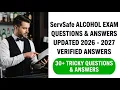 2026 ServSafe Alcohol Exam Masterclass Verified Questions And Answers For Instant Success