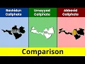 Rashidun Caliphate vs Umayyad Caliphate vs Abbasid Caliphate | Caliphate | Comparison| Data Duck 2.o