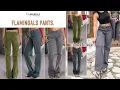 Flamingals Button Detail Drawstring Low Rise Flare Pants