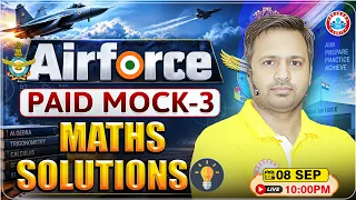 AIrforce Y Group Maths Class | Airforce Mock Test Solution | Mock Test Review and Safe Score