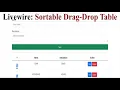 Livewire Sortable Drog-Drop Table