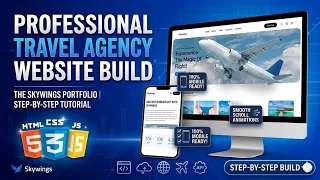 Responsive Travel Website Design HTML CSS JavaScript Full Tutorial Free Source Code