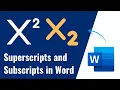 How to Insert Superscripts and Subscripts in Microsoft Word EASY Word Tutorial