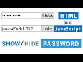 password toggle with HTML and JavaScript
