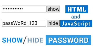 password toggle with HTML and JavaScript