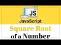 Square root of a Number JavaScript Tutorial