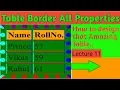 How to change set Table border style color in html Html all border Properties by mind touch tech