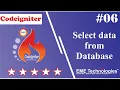 How to Select Data from Database in Codeigniter