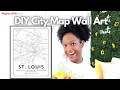 DIY CITY MAP WALL Using Canva VLOGMAS Day 17