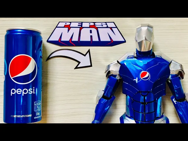 Homemade Armored Pepsiman Using Pepsi Cans | Save Those cans