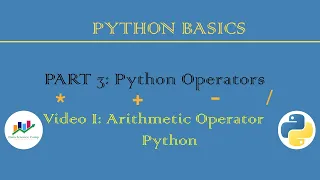 Python Arithmetic Operators Python Operators Python Basics Python Beginners