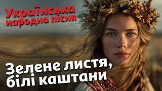 Зелене листя білі каштани Українська народна пісня 