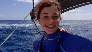 Boat life female solo traveler. sea police visit and learning by doing